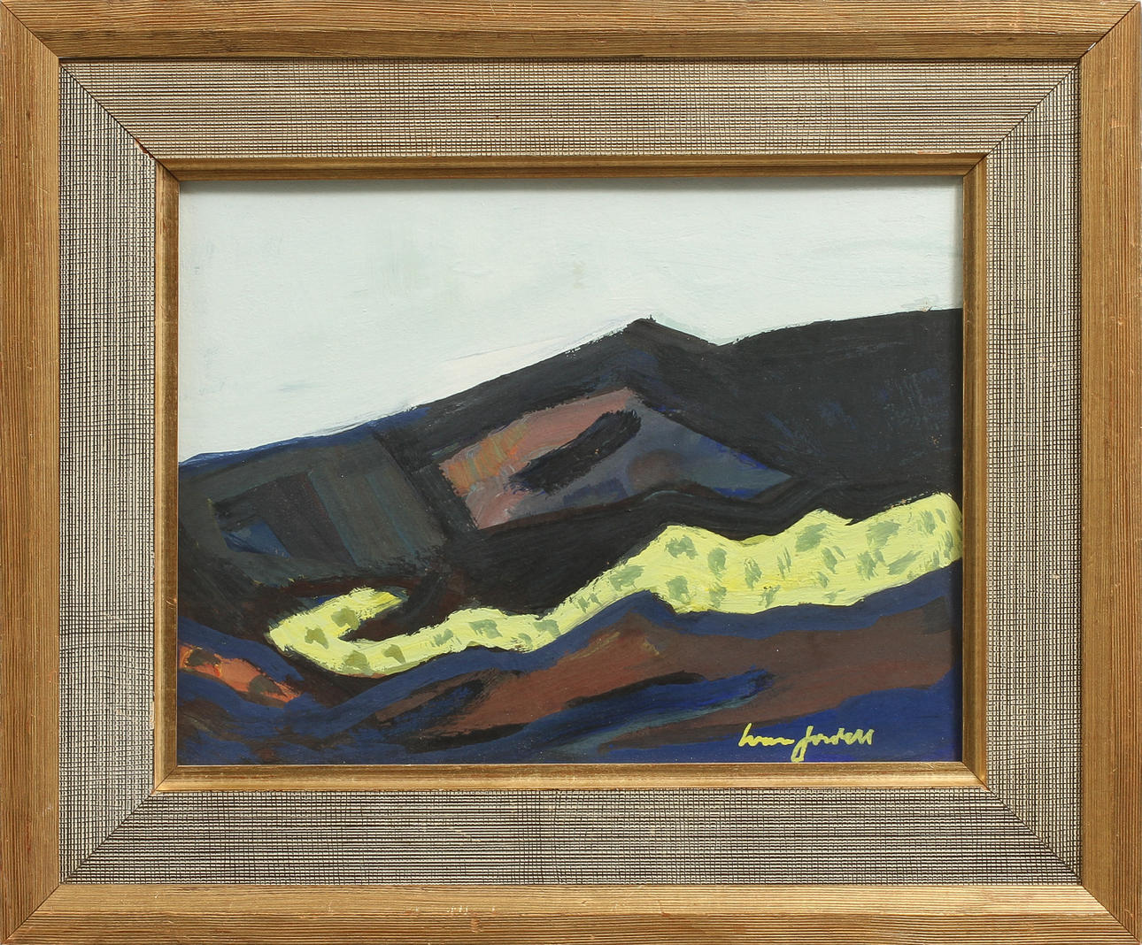 IVAN JORDELL. "Gruvberget", blandteknik, signerad.