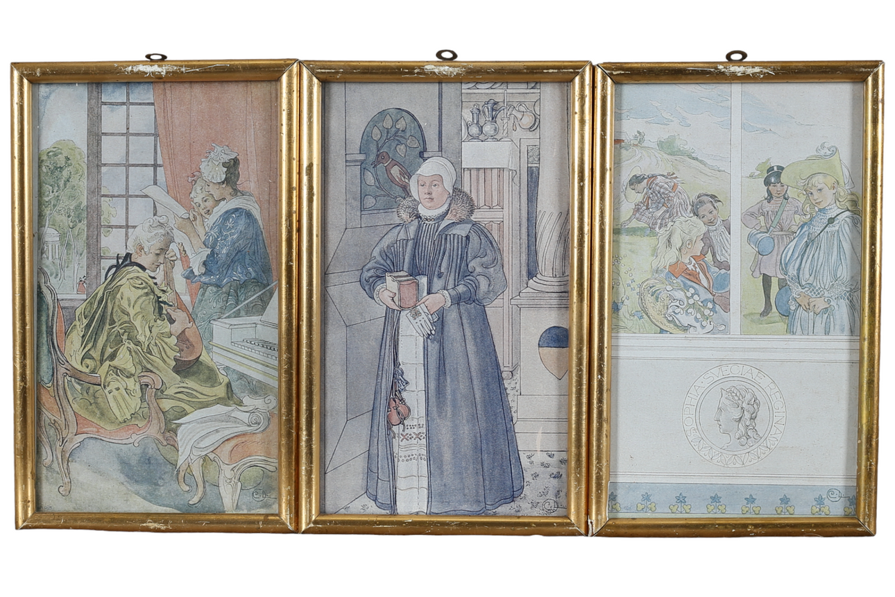 CARL LARSSON. Decorative Offset printing, 9 pcs., 19/2000s.