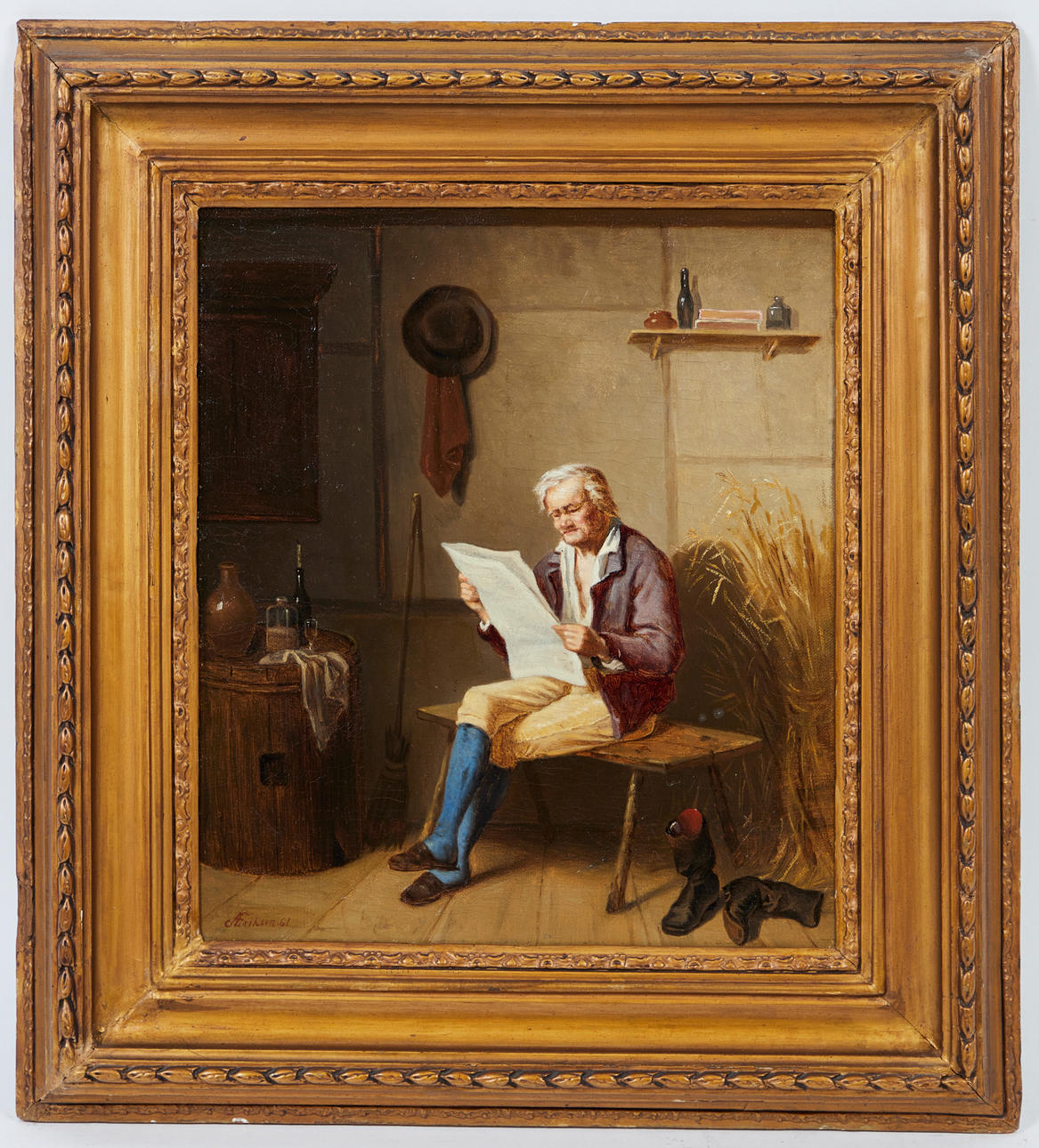 ALFRED ERIKSON. Painting, The Reader, 1961.