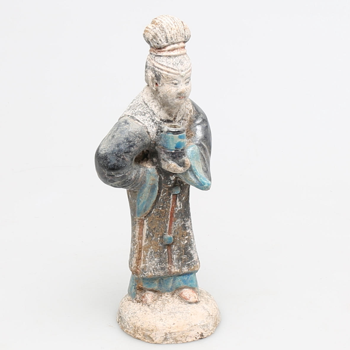 GRAVFIGUR i terracotta, sen Ming dynasti, (1368-1644), Kina.