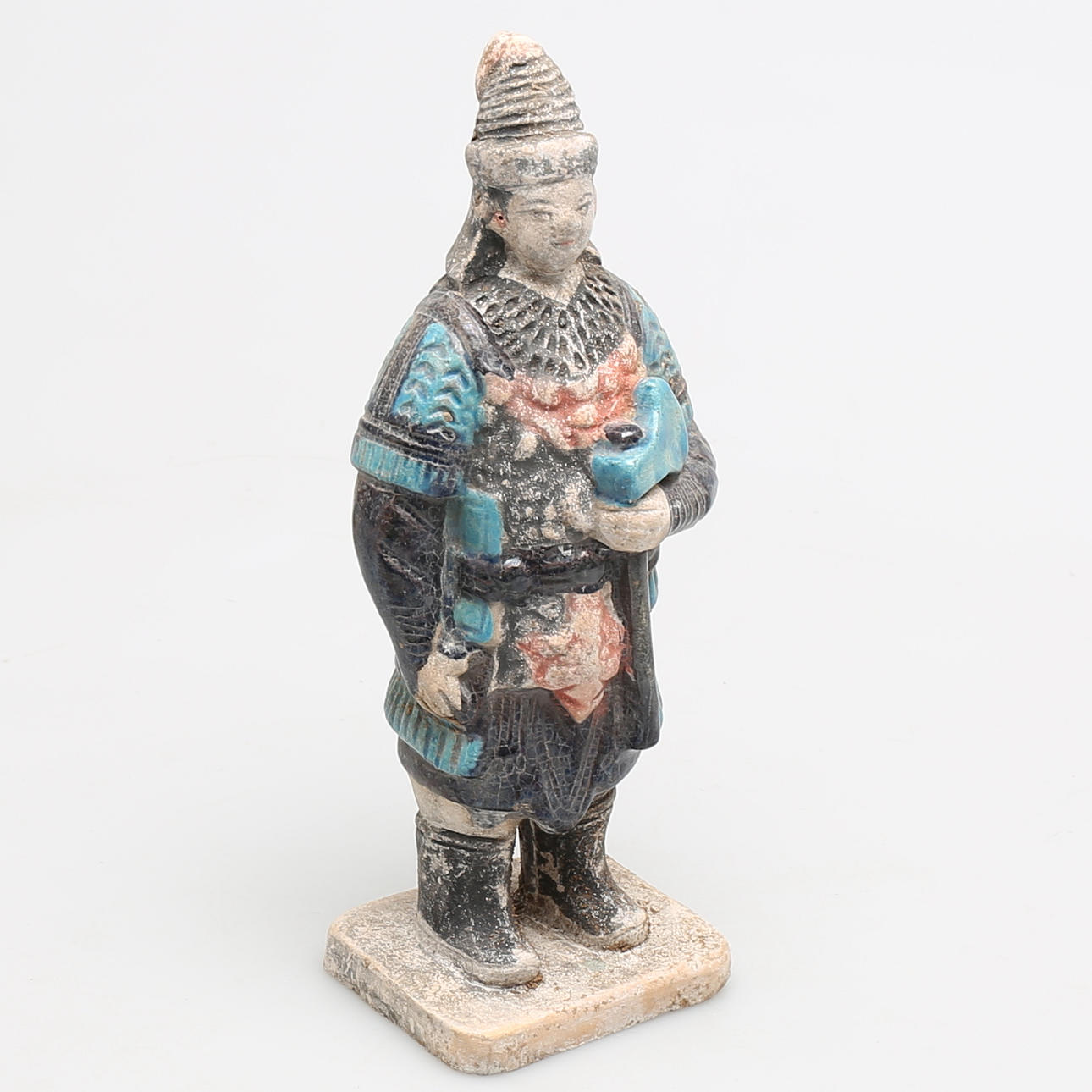 GRAVFIGUR i terracotta, sen Ming dynasti, (1368-1644), Kina.