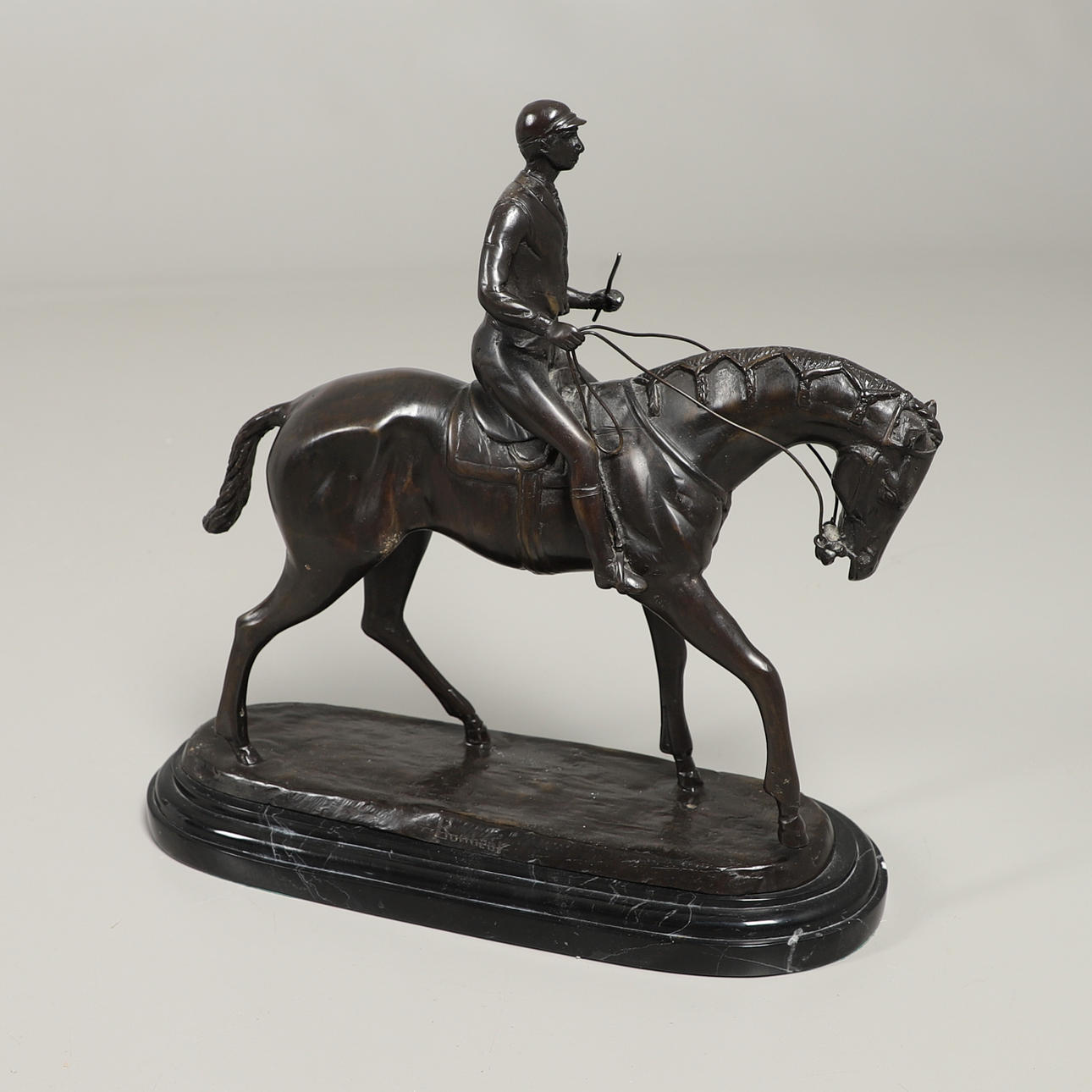 AFTER ROSA BONHEUR (FRENCH, 19TH CENTURY), 'JOCKEY UP'.