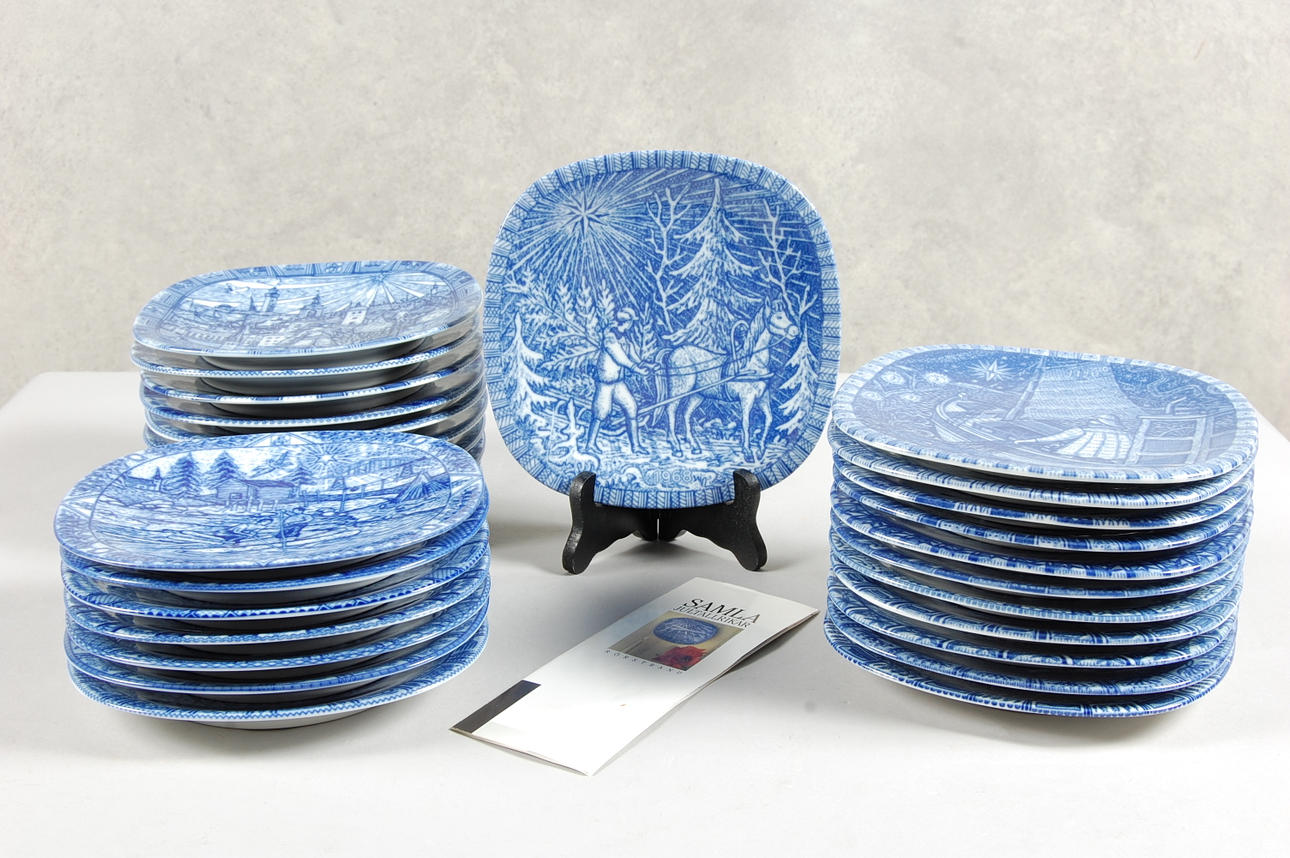 SAMLARTALLRIKAR, 29 delar, Rörstrand, 1968-1996.