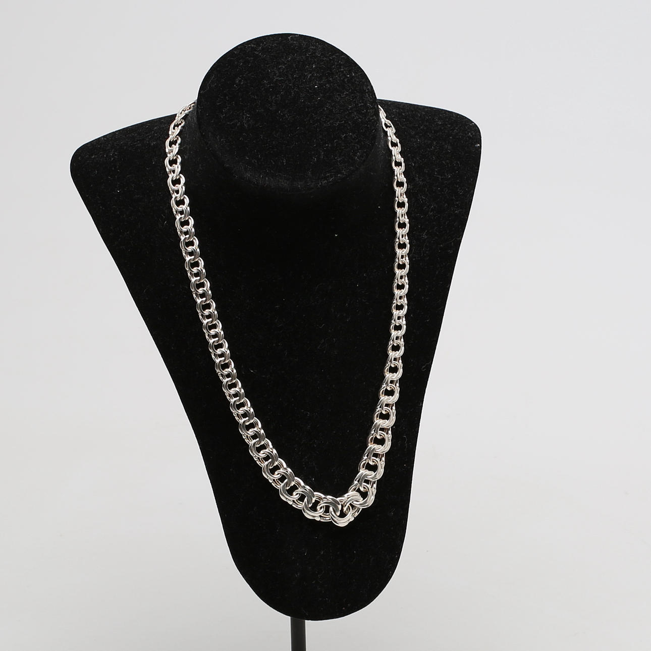 HALSKEDJA i sterlingsilver, Guldfynd AB, vikt 53 gram.