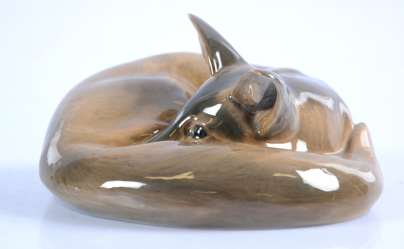 FIGURIN, porslin, Räv, Kunglig Dansk.