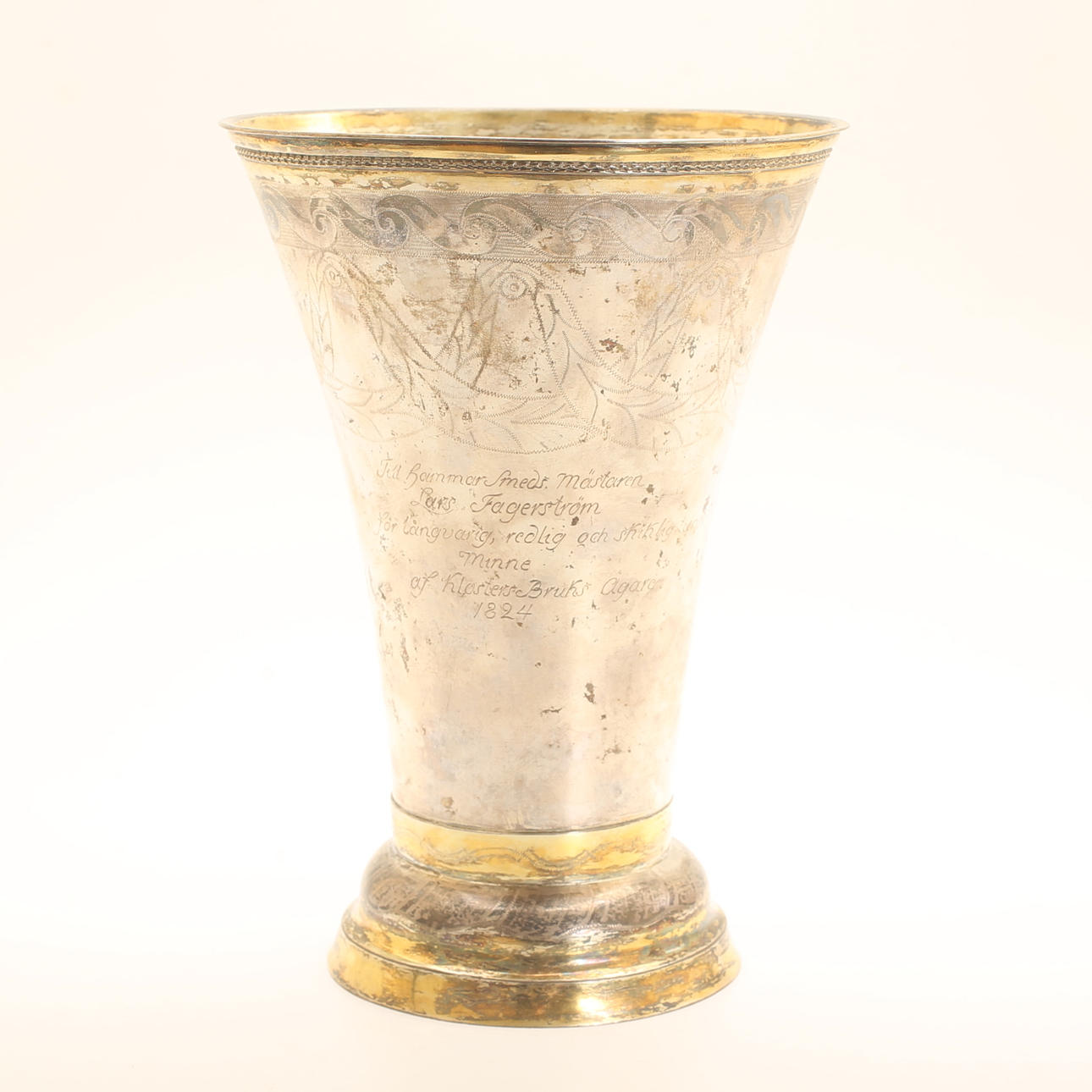 CUP, silver, Johan Henrik Leffler, 1823, Falun.