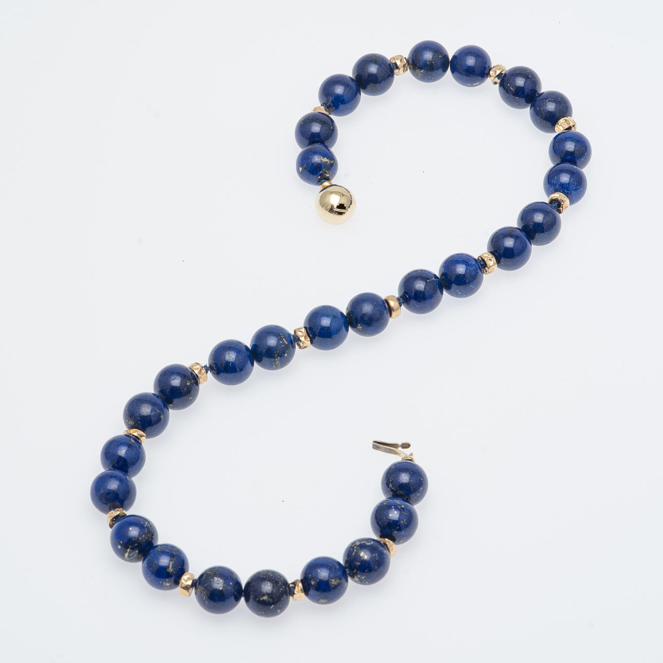 kaulakoru, 585 keltakulta, lapis lazuli.