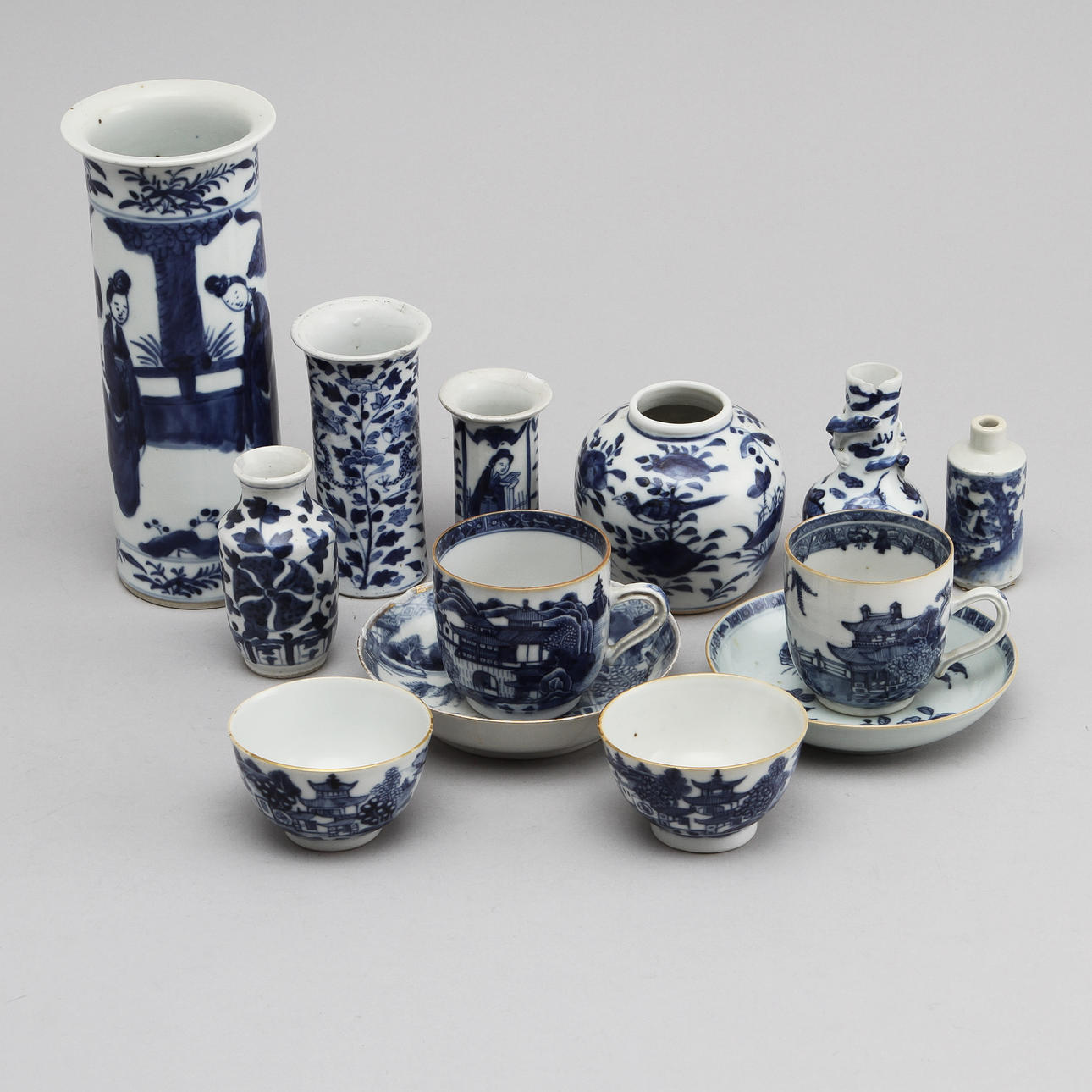 PORSLIN, 12 delar, Kina, 1800/1900-tal.