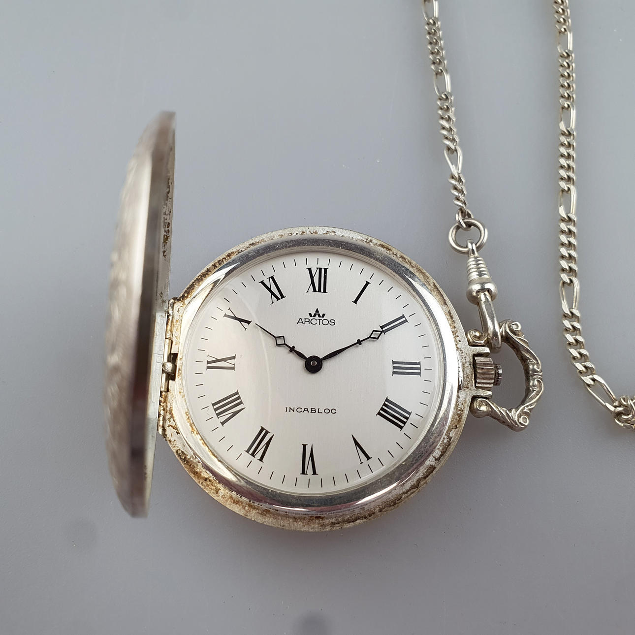 DAMENTASCHENUHR - Arctos, 835er Silbergehäuse.