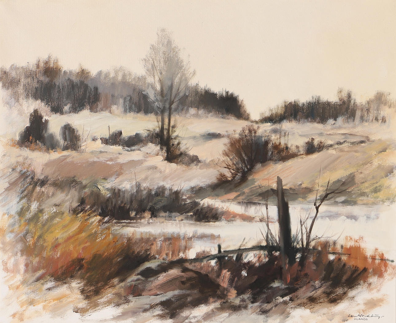 LARS NORDSTRÖM. "Huaröd", oil on canvas, signed.