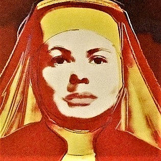 ANDY WARHOL. INGRID BERGMAN, beige brown colors, offset.