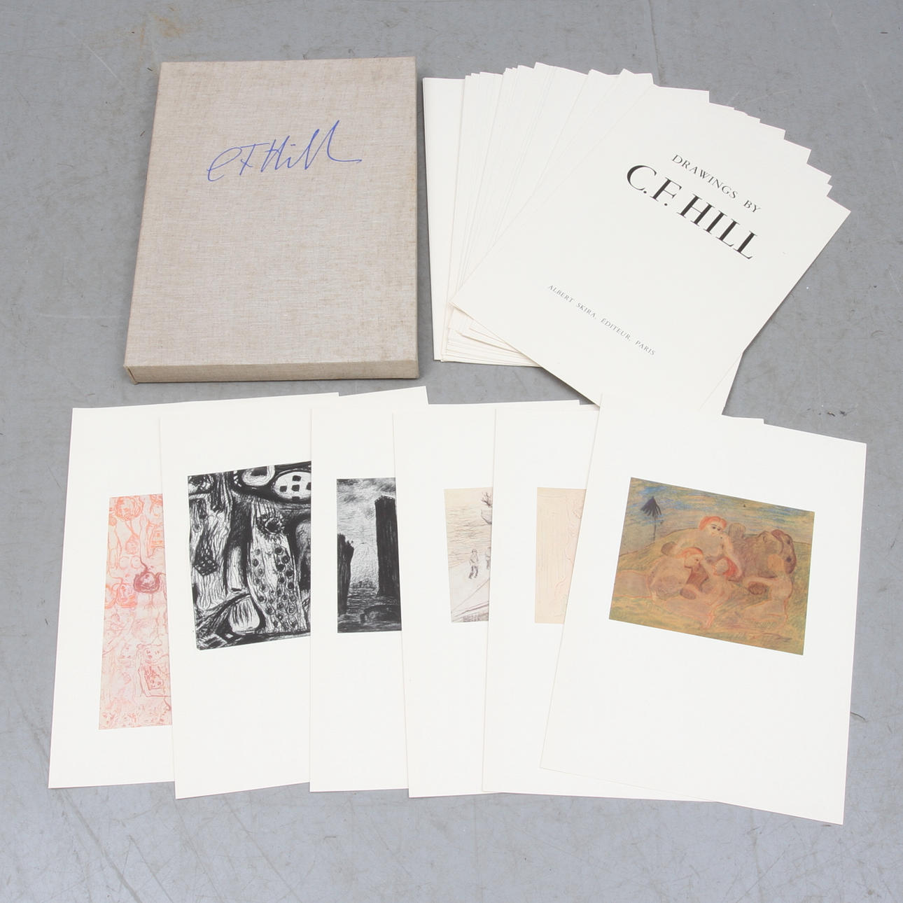 CARL FREDRIK HILL. Mapp med 26 reproduktioner, tryck i Frankrike 1950.