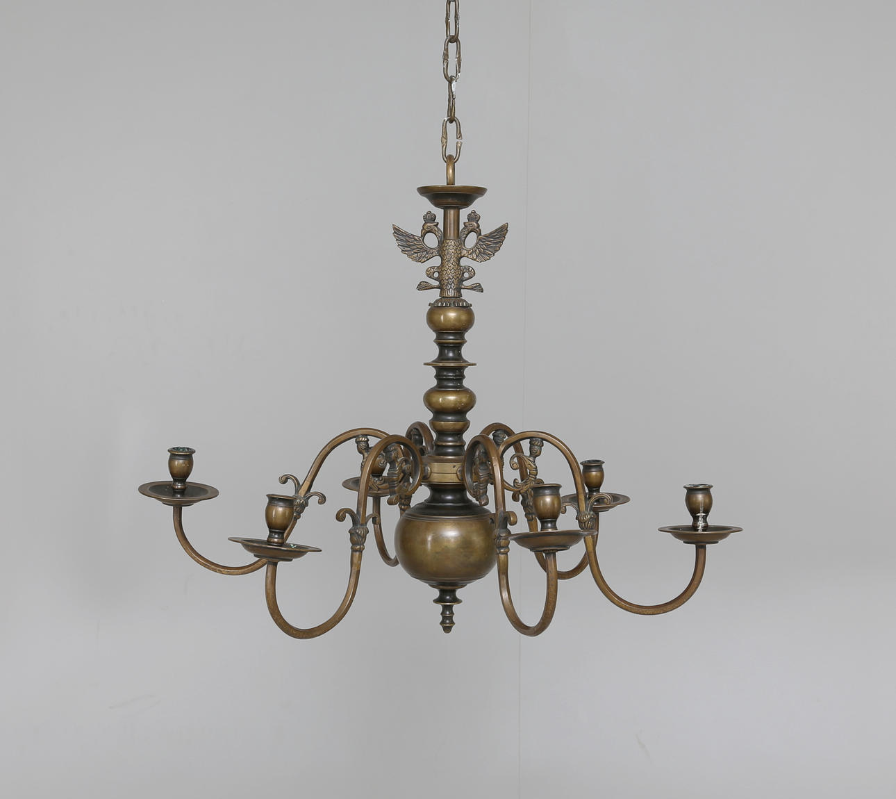 MALMKRONA, mässing, barockstil, 1900-tal.