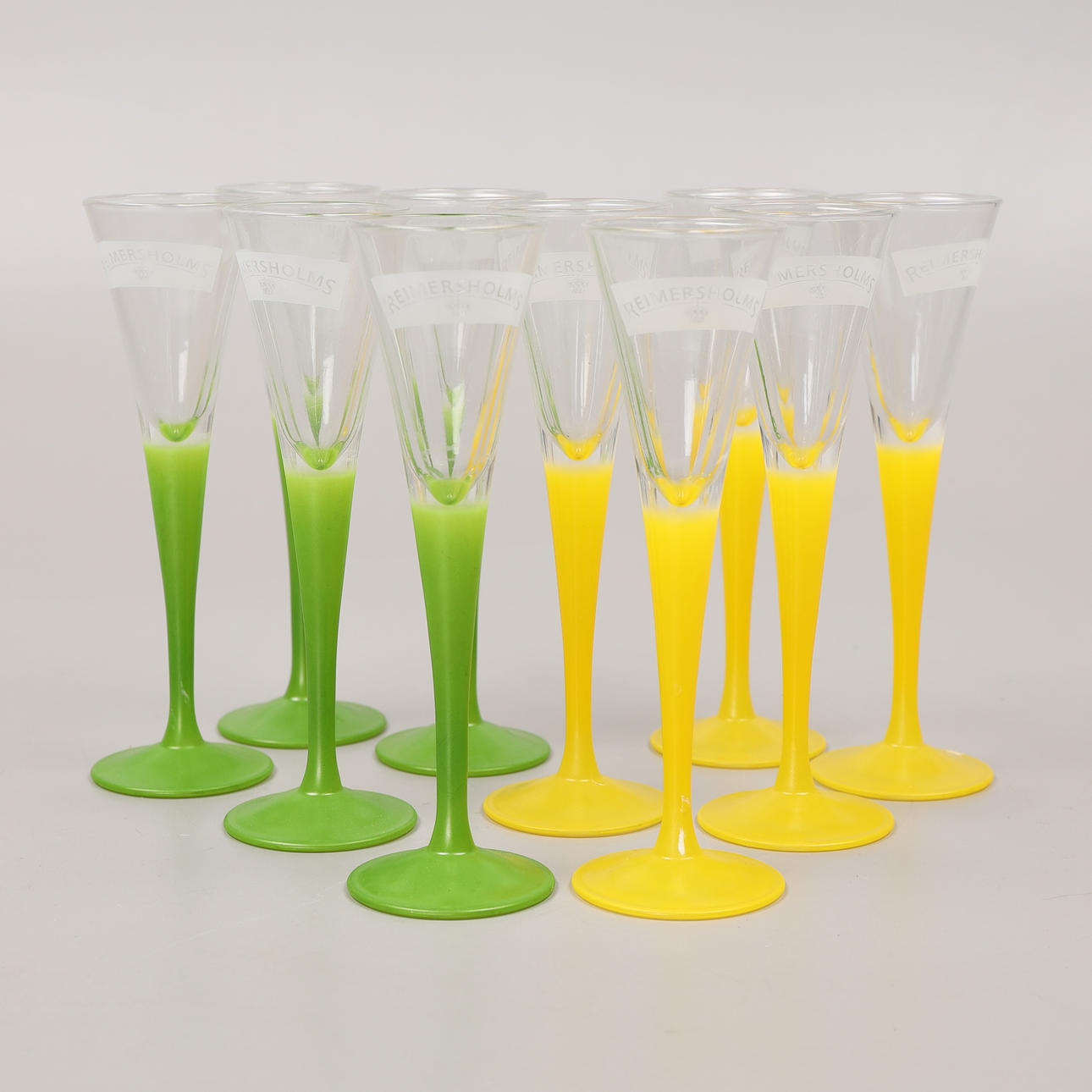 SCHNAPPGLAS, 10 Stück, "Reimersholms".