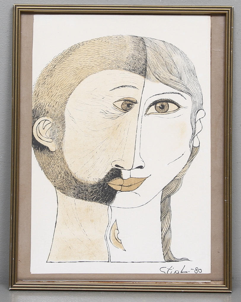 STIG LINDBERG. Litografi. Signerad i trycket och daterad -80.