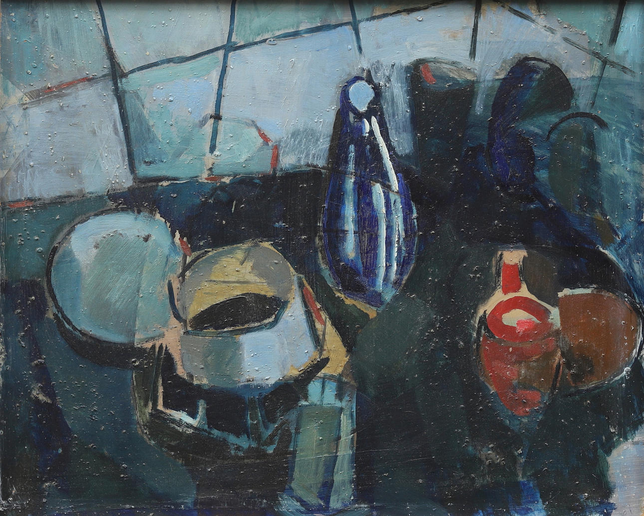 ROLAND PIHLCRANTZ. Attributed to. Still life, oil on Board, signed on verso.