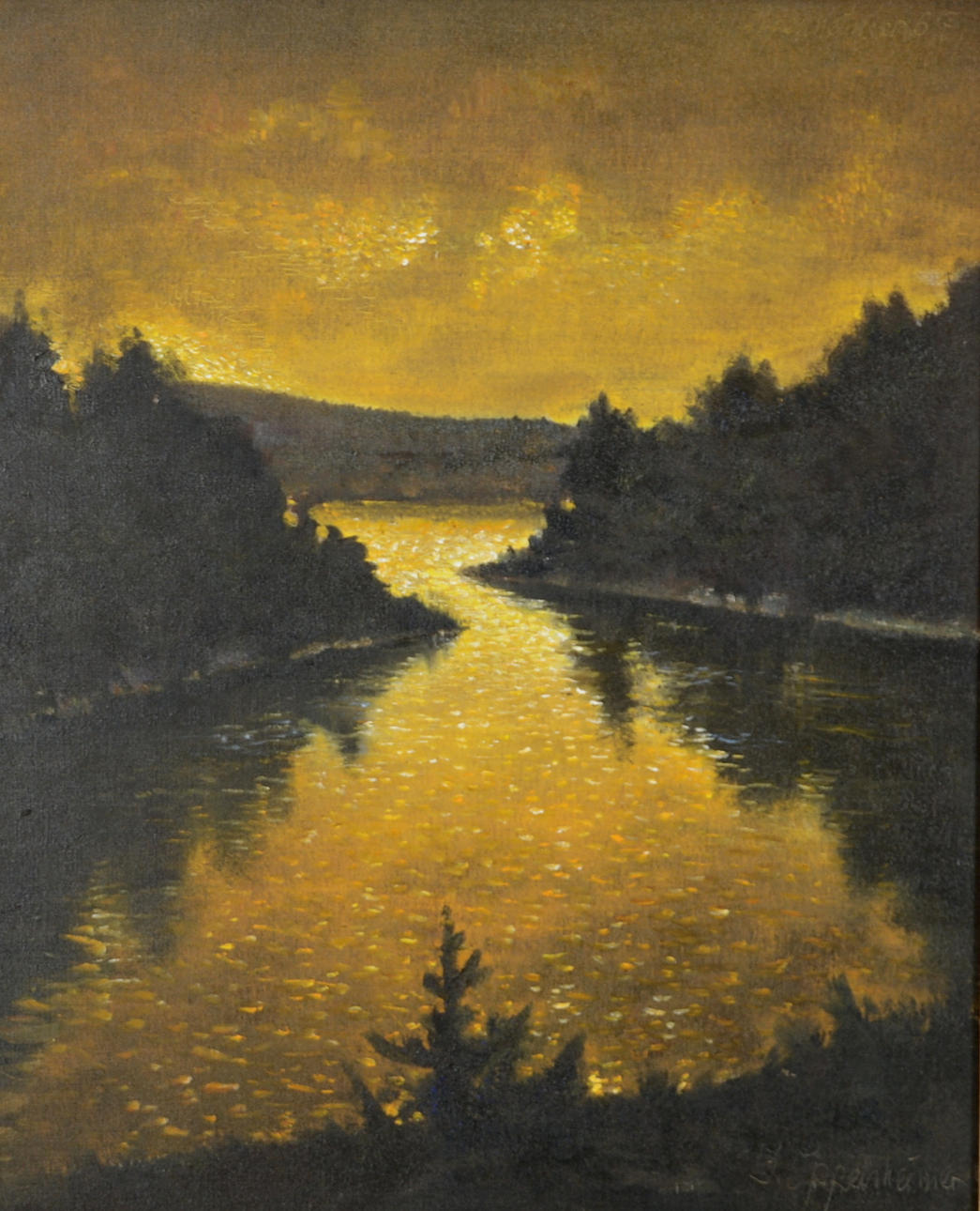 JOHNNY OPPENHEIMER. Olja på duk.