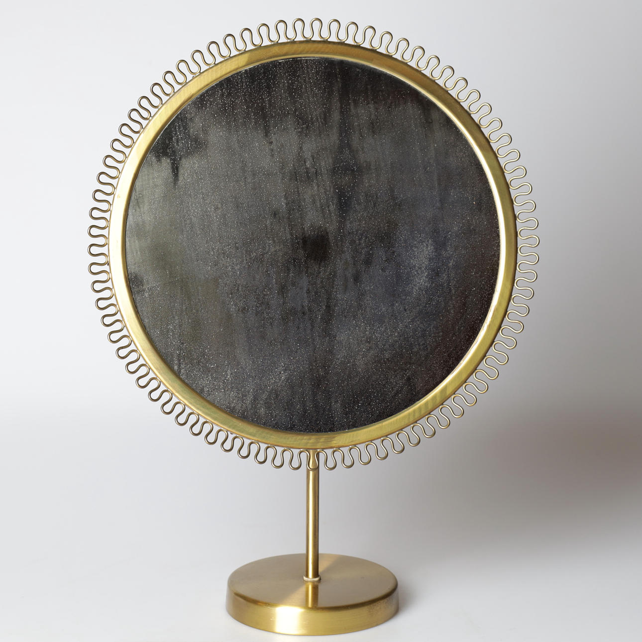 TABLE MIRROR, brass, Swedish Modern, 1940s/1950s.