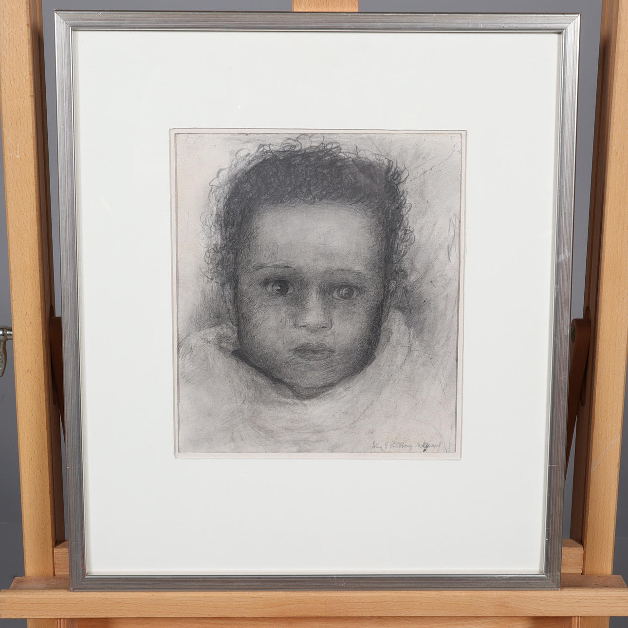 STIG EVERT LINDBERG. DRAWING, pencil, signed.