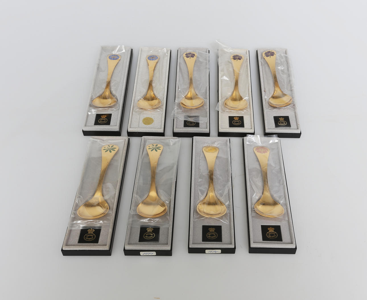 GEORG JENSEN. Årsskedar, 9 st, silver.