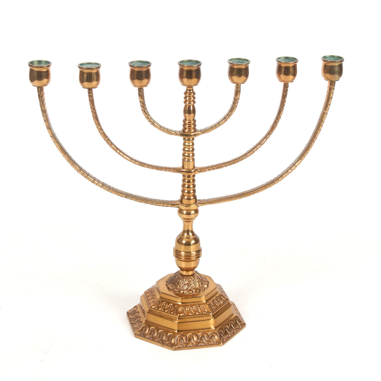 KANDELABER, menorah, mässing, 1900-tal.