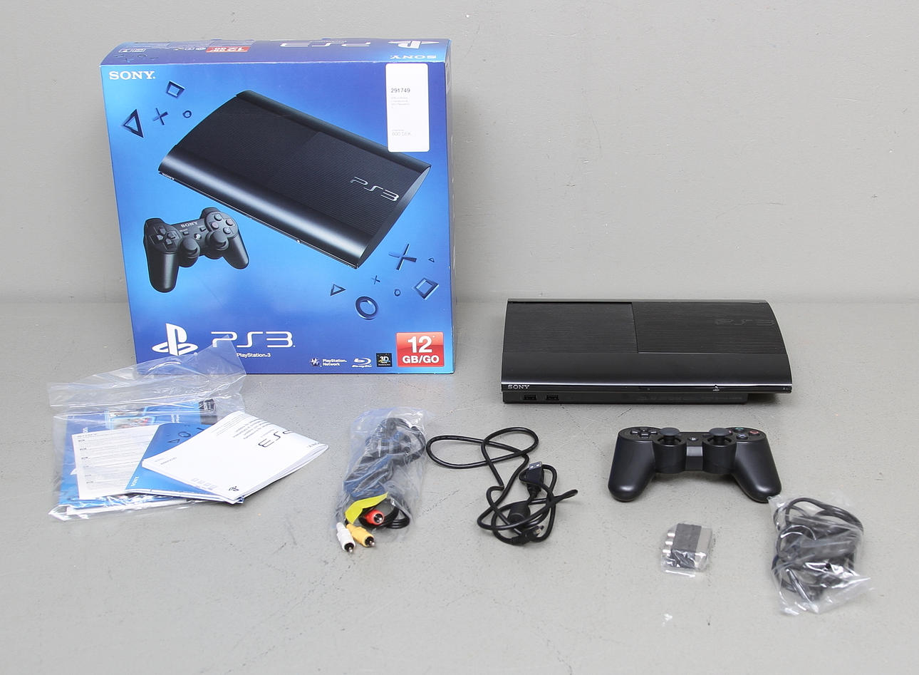 SPELKONSOL, 1 handkontroll, slim, Playstation 3.