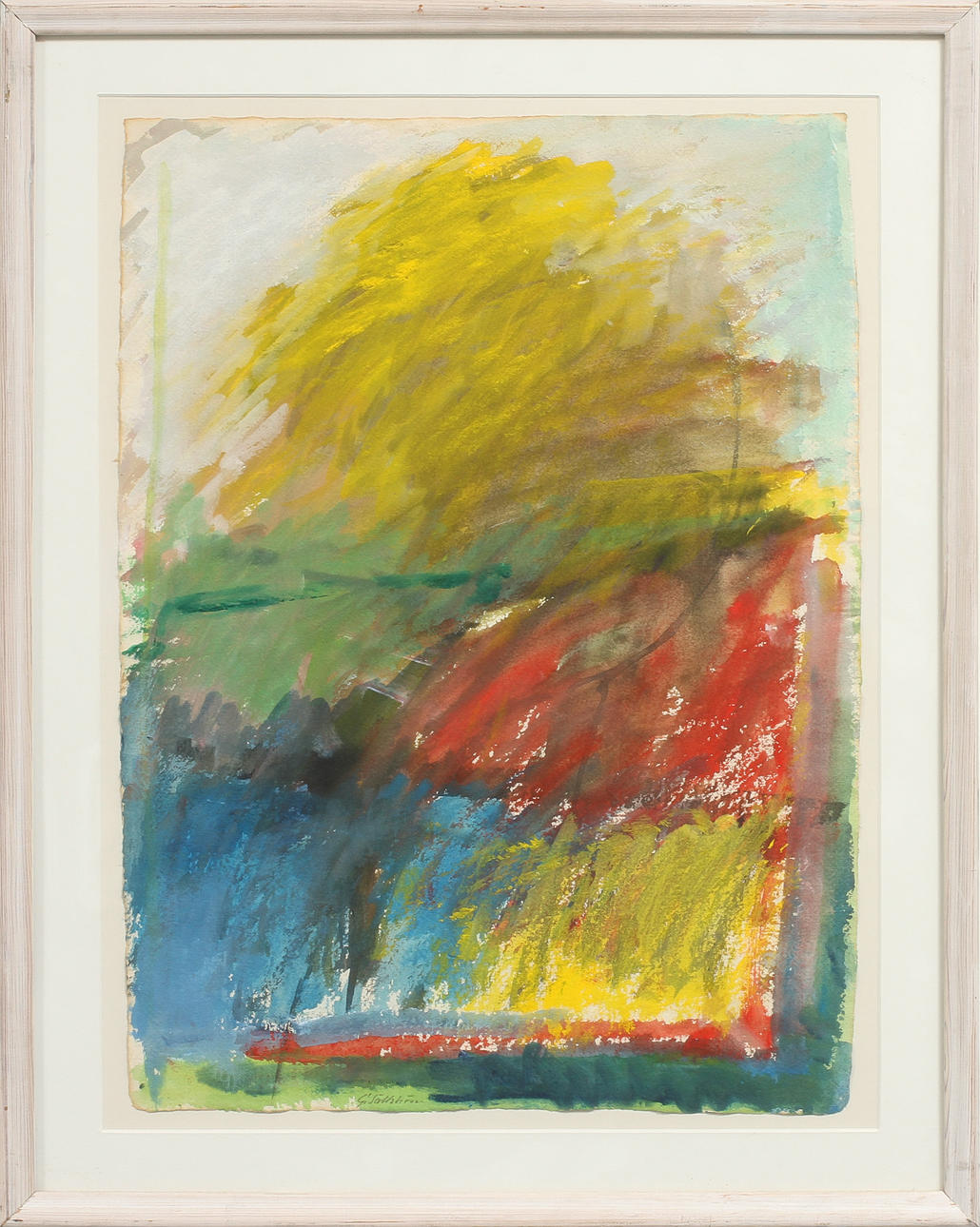 G SÄLLSTRÖM. Komposition, akvarell, signerad.