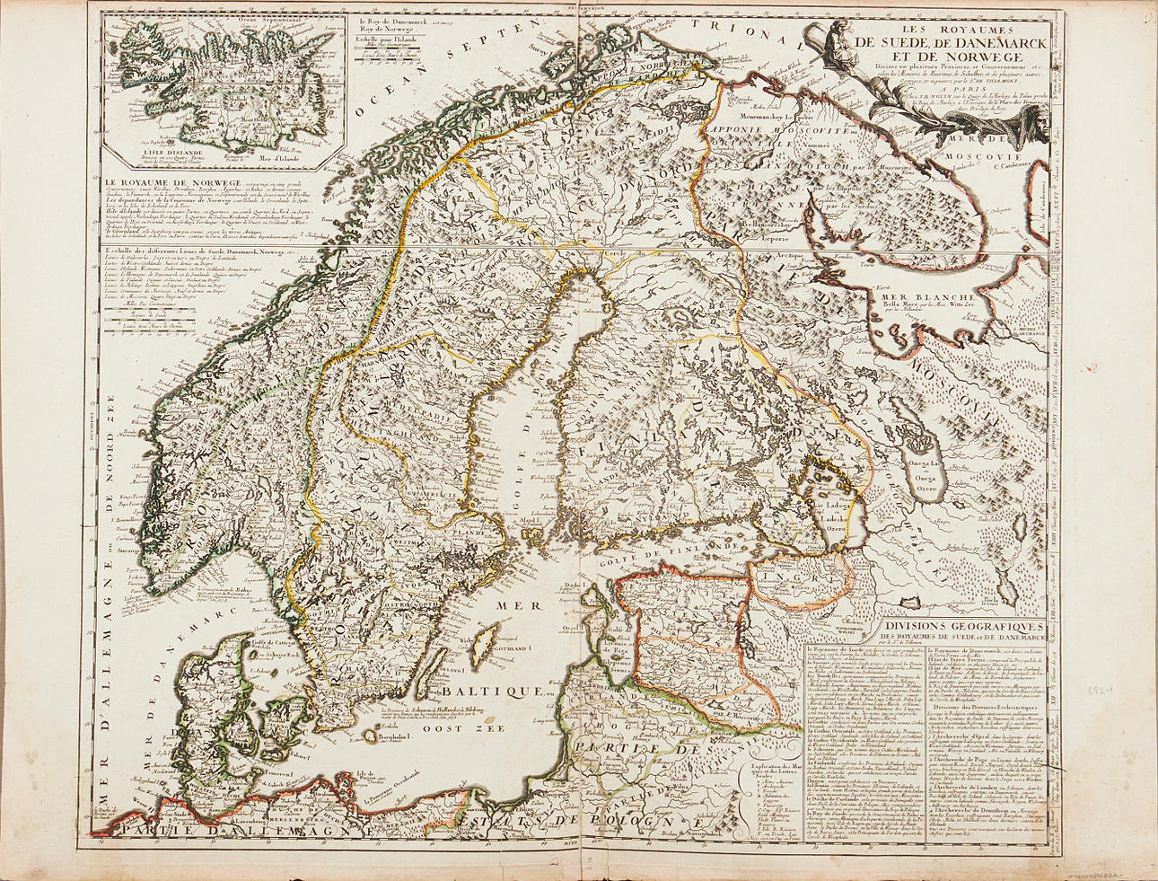 KORT OVER NORDEN AF JANVIER, CA 1750.