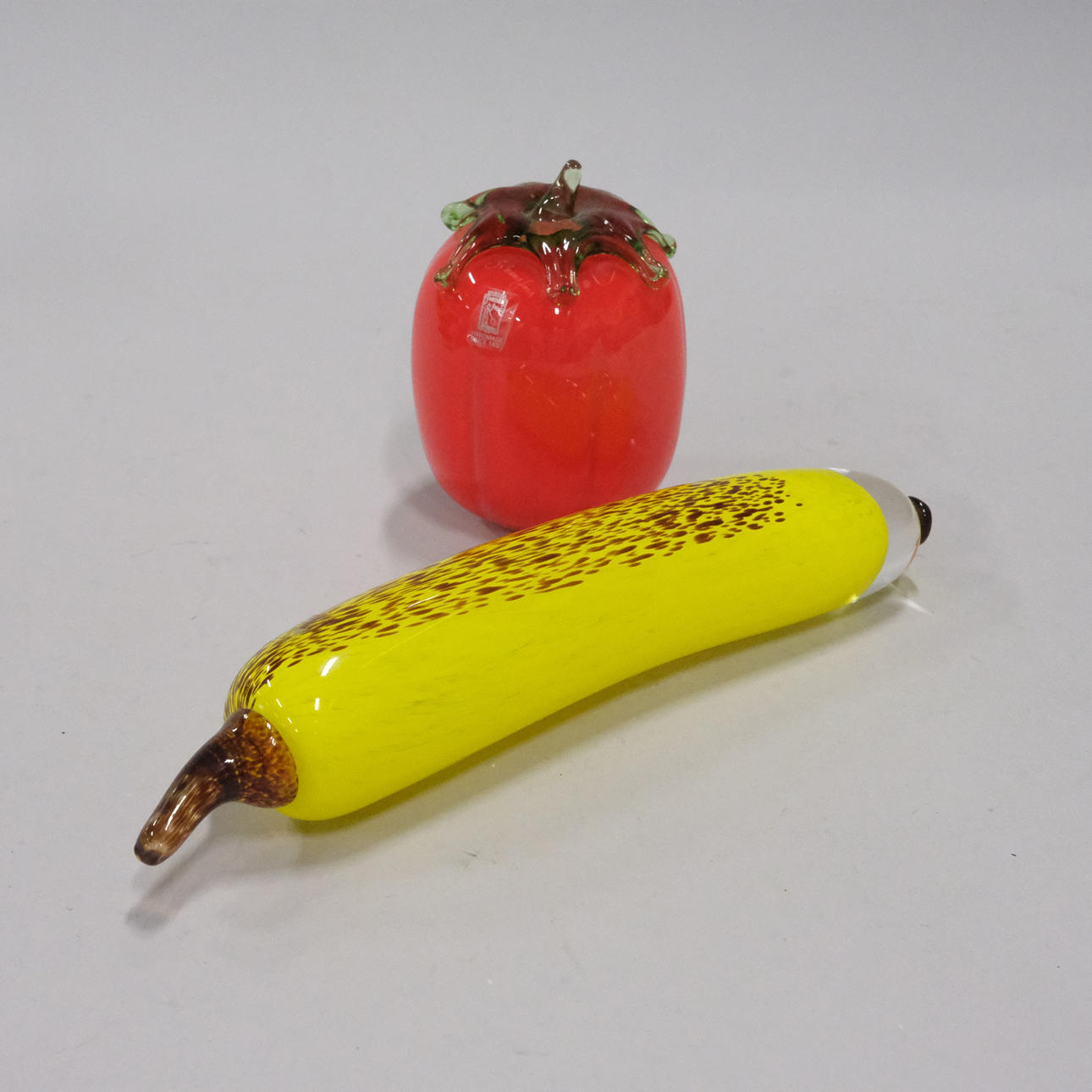 JOHANSFORS. TWO GLASSES, SIGNED.