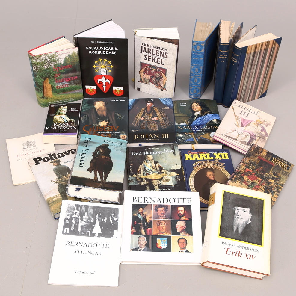 BÖCKER OM SVENSKA KUNGAR, historia, 20 st.