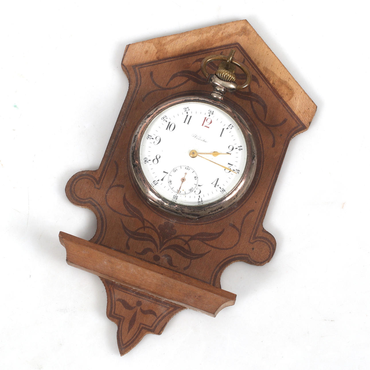 POCKET WATCH, Vinéta, POCKET CLOCK, wood, around 1900. Clocks & Watches ...