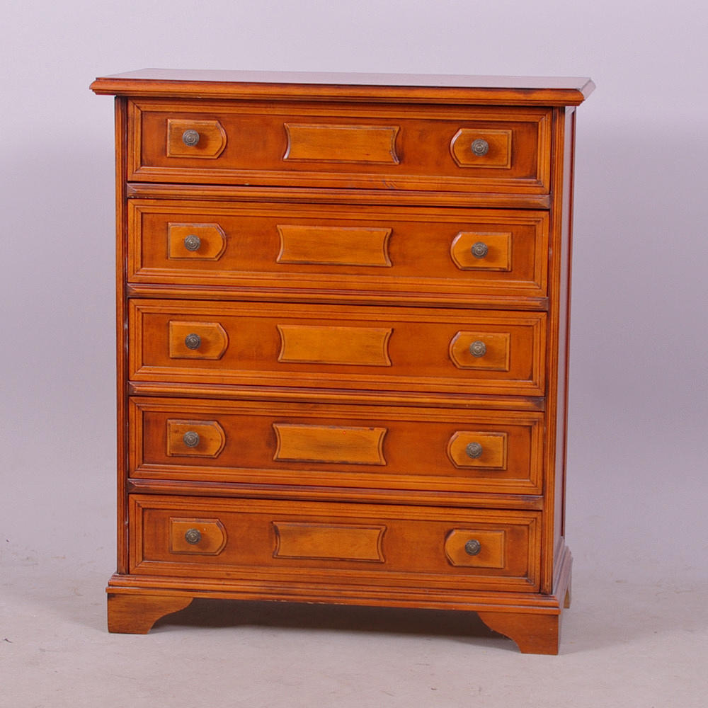 BYRÅ, 5-lådig, mahogny, engelsk stil.