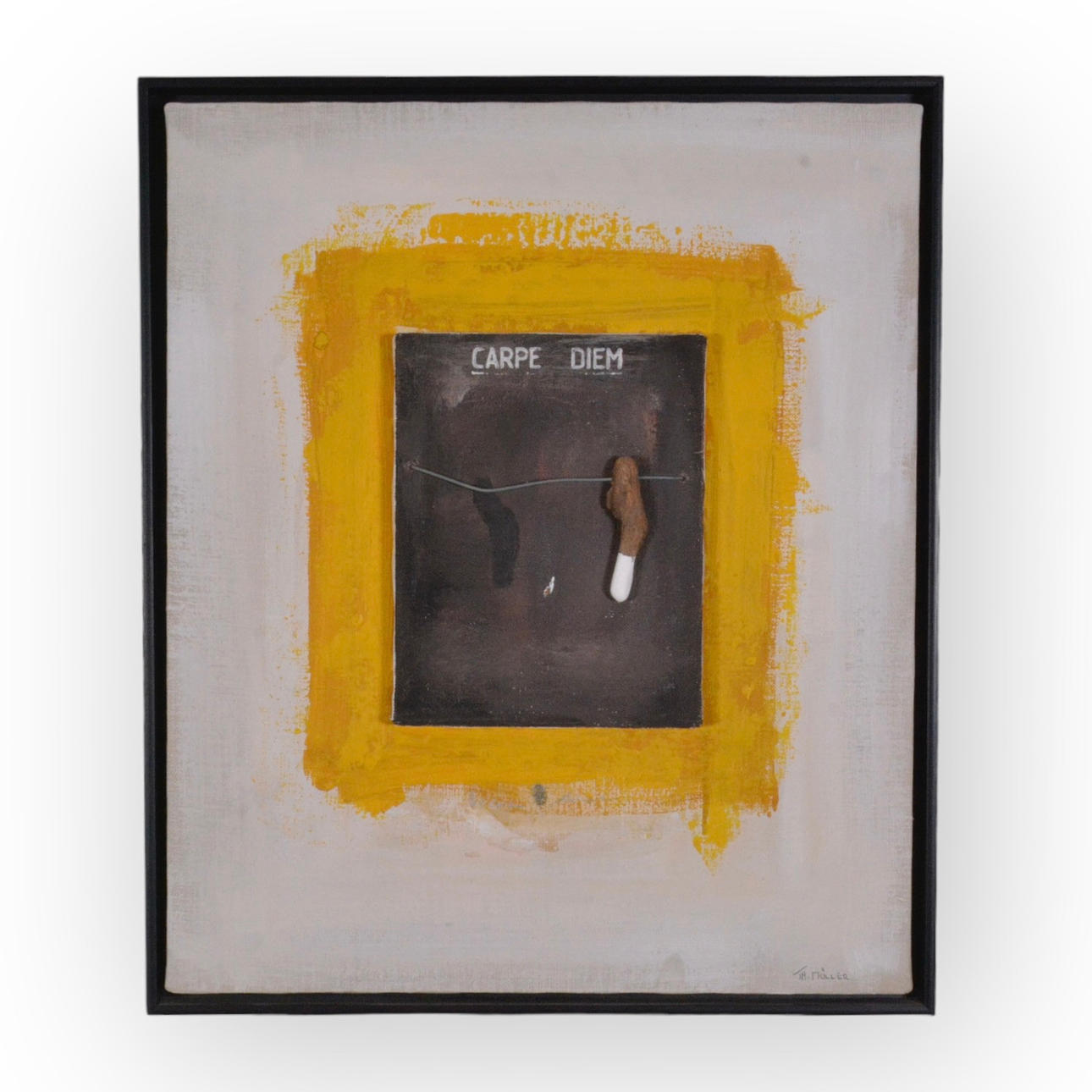 THOMAS MÜLLER. Pintura al óleo con collage.