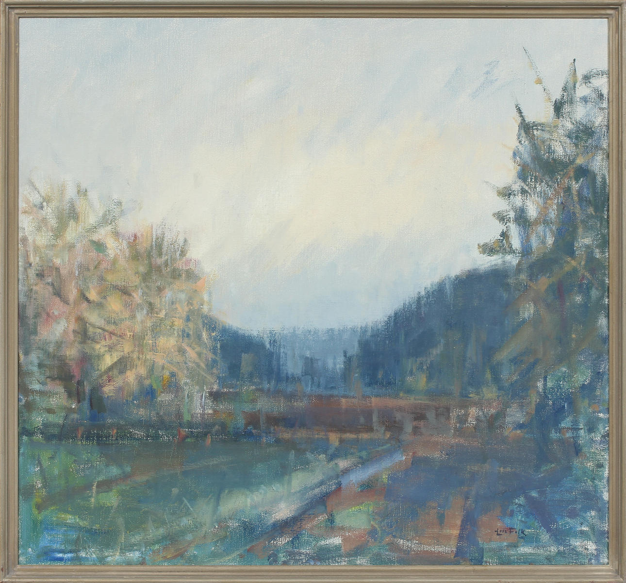 LARS FALK. Landskap, olja på duk, signerad.