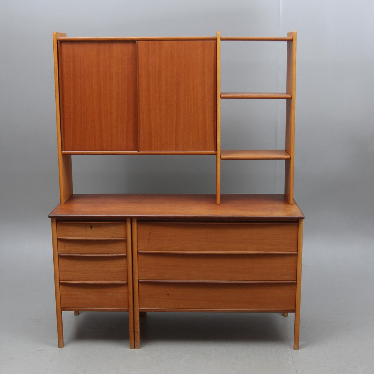 HYLLSYSTEM, teakfaner, 1950/60-tal.