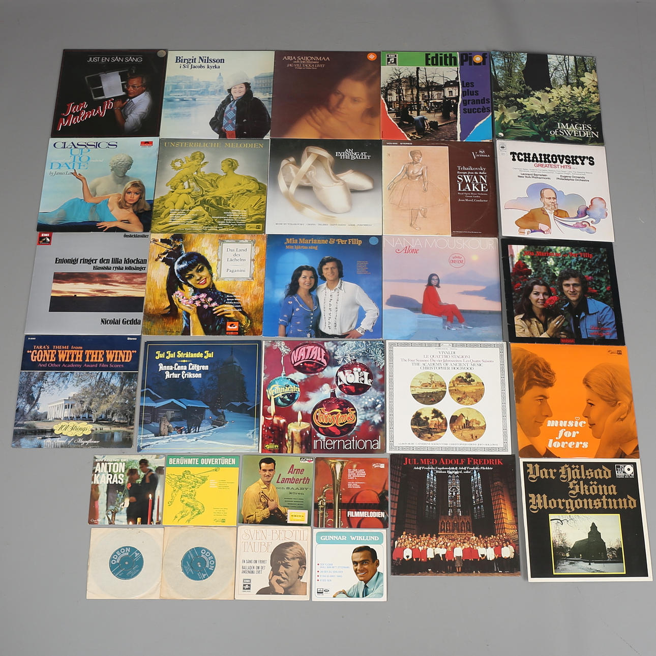 PARTI LP-SKIVOR och SINGLAR, 30 st.