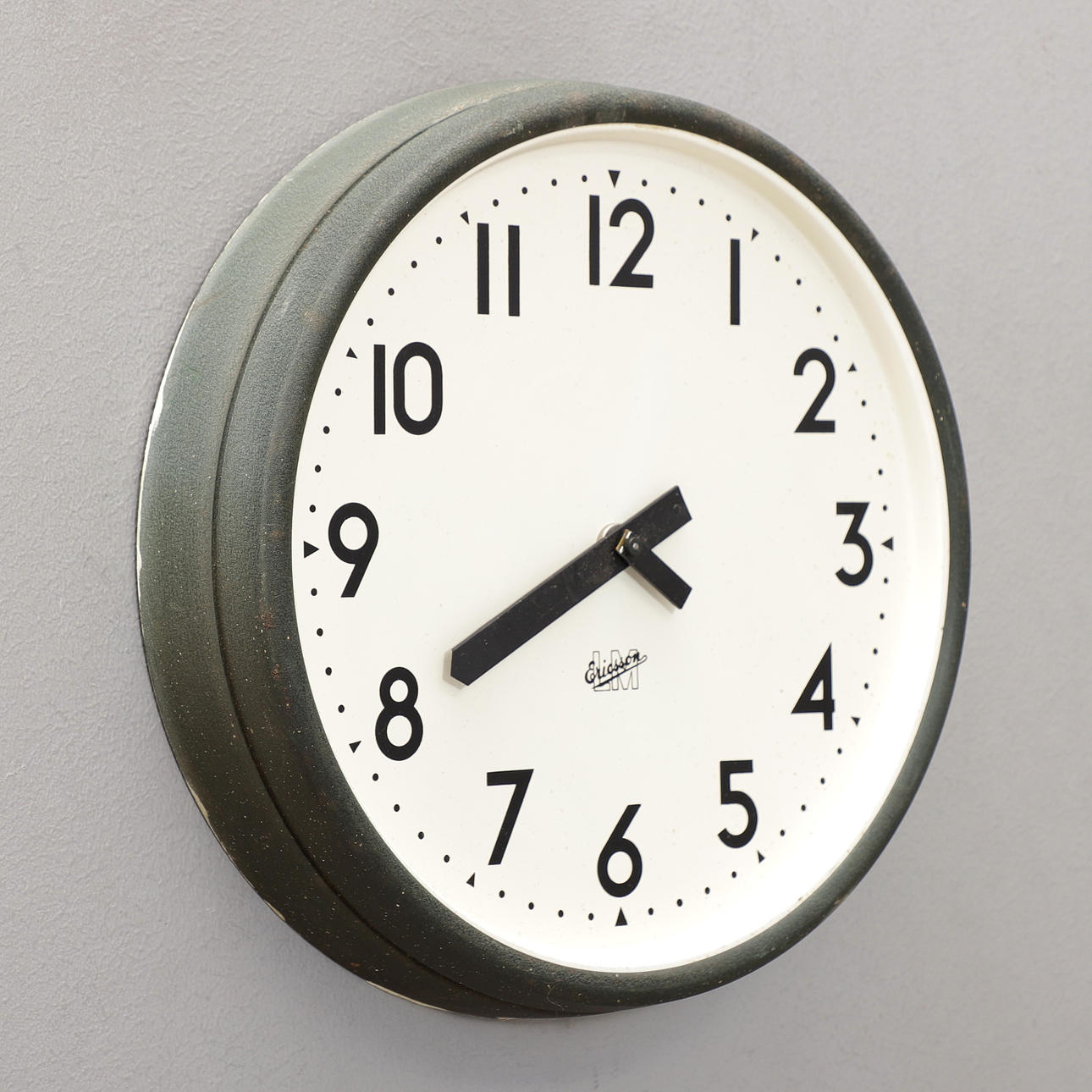 WALL CLOCK, electric, LM Ericsson, mid-20th century.