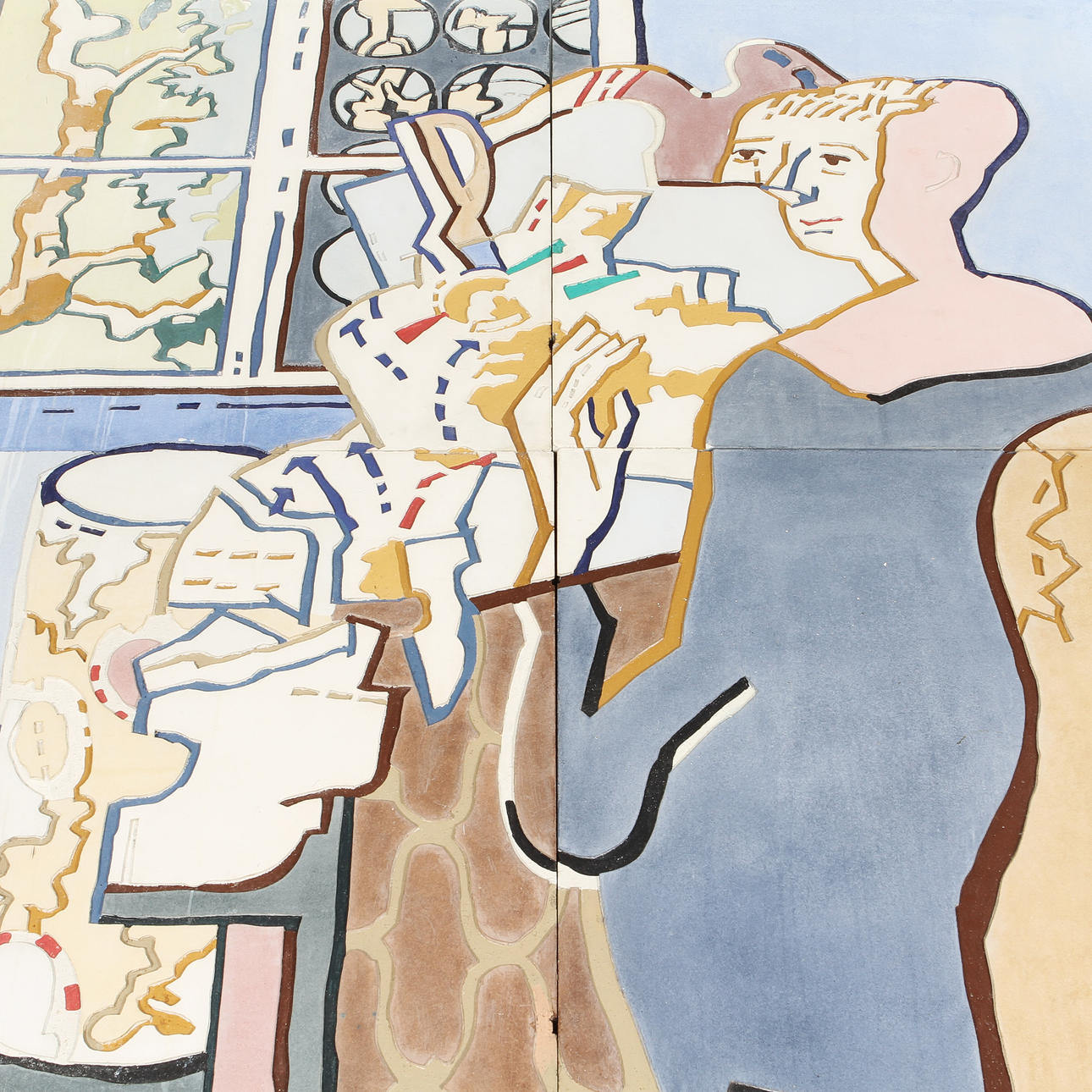 RONALD REYMAN. Betongrelief, "Mot höst", 4 delar.