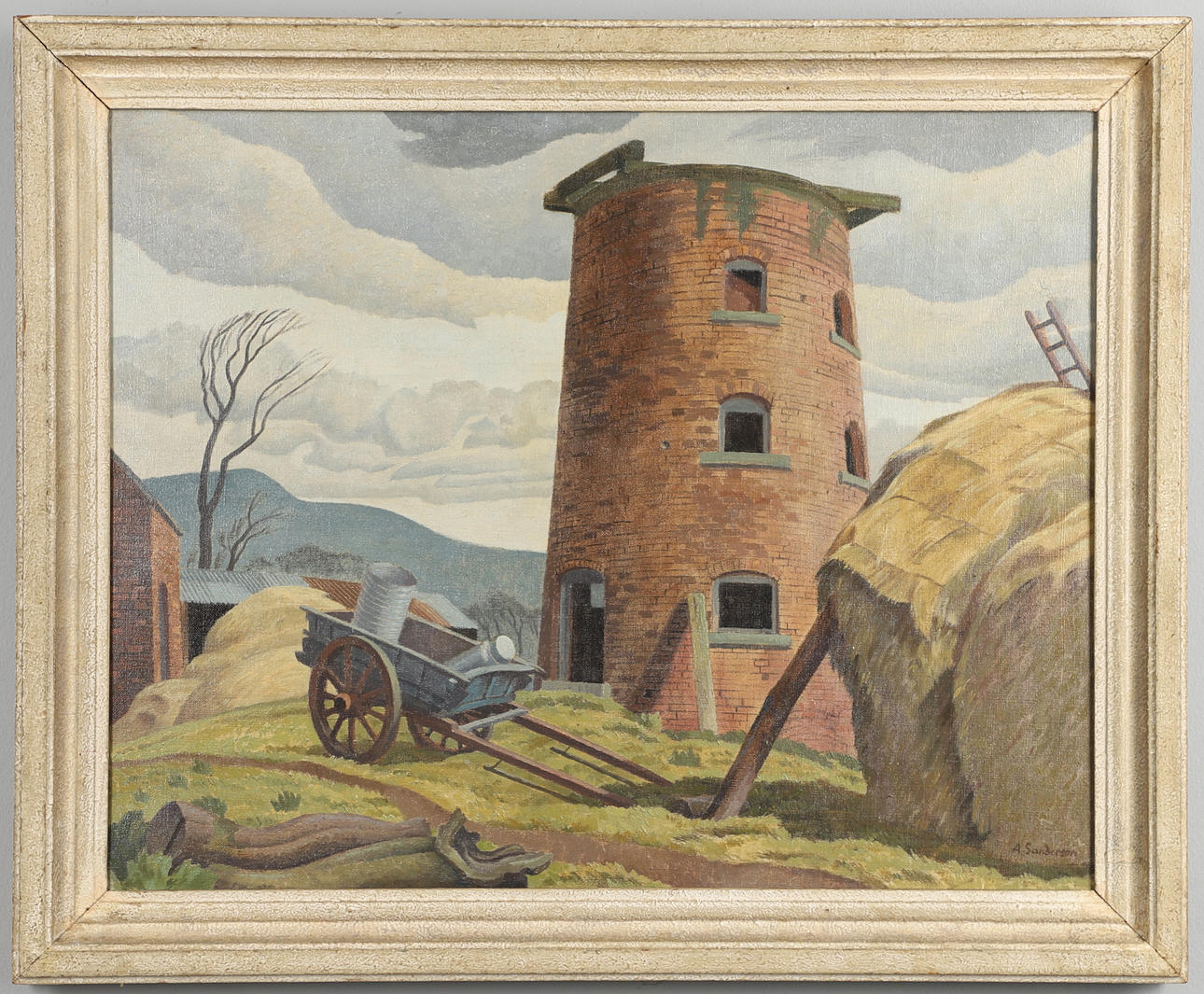 ARCHIBALD SANDERSON (1901-1972). DERELICT MILL, DERBYSHIRE.