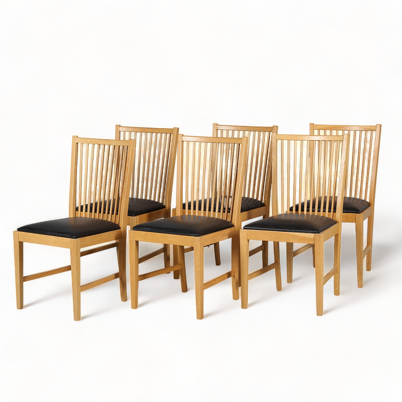 CHAIRS, 6 pcs, oak, "Klitten", Ikea, 19/2000s.