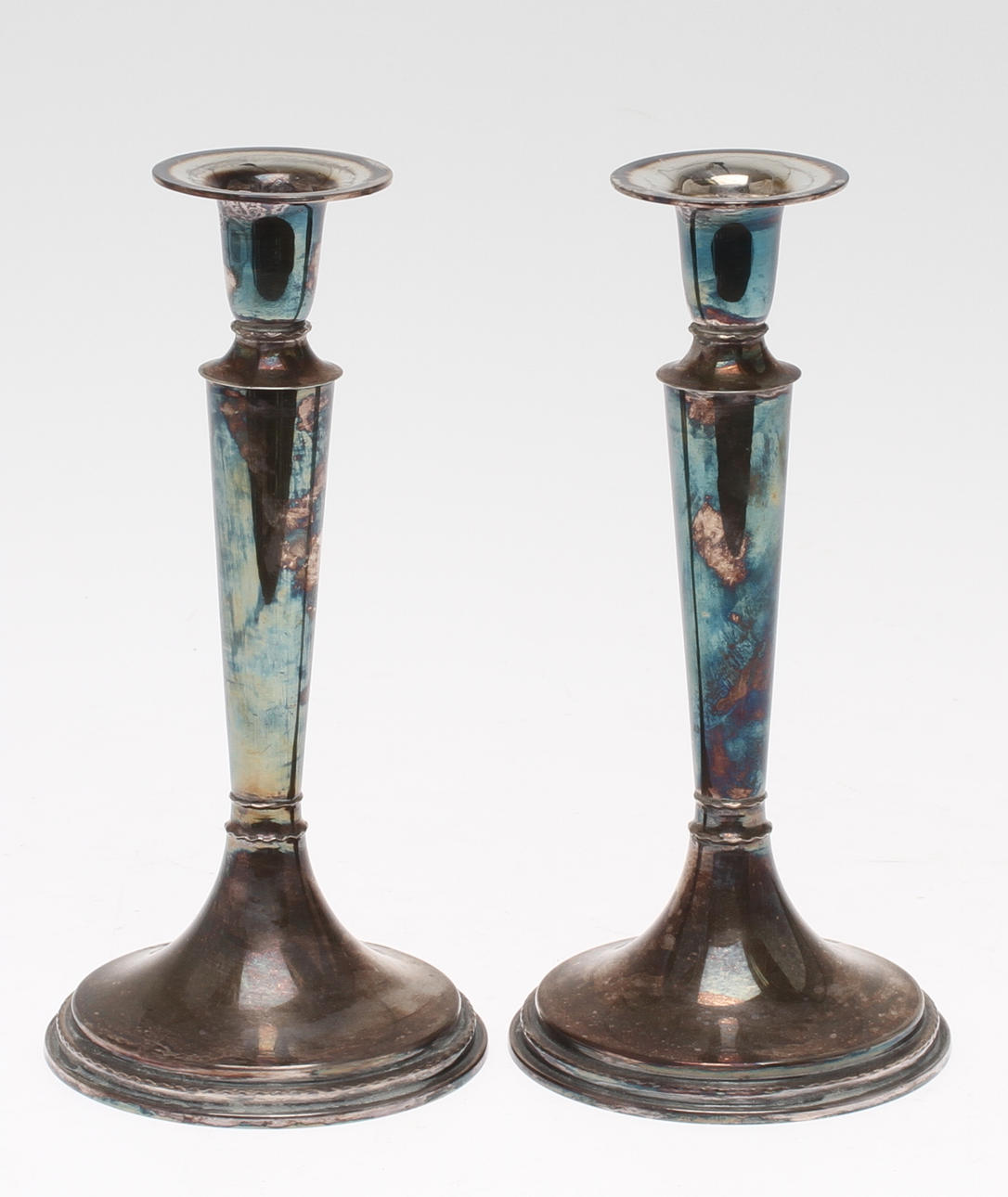 LJUSSTAKAR, 1 par, silver, Tesi, Göteborg, 1964.