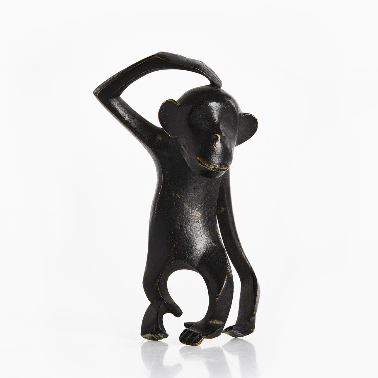 HAGENAUER. Figur, patinierte Bronze. Affe. Österreich.