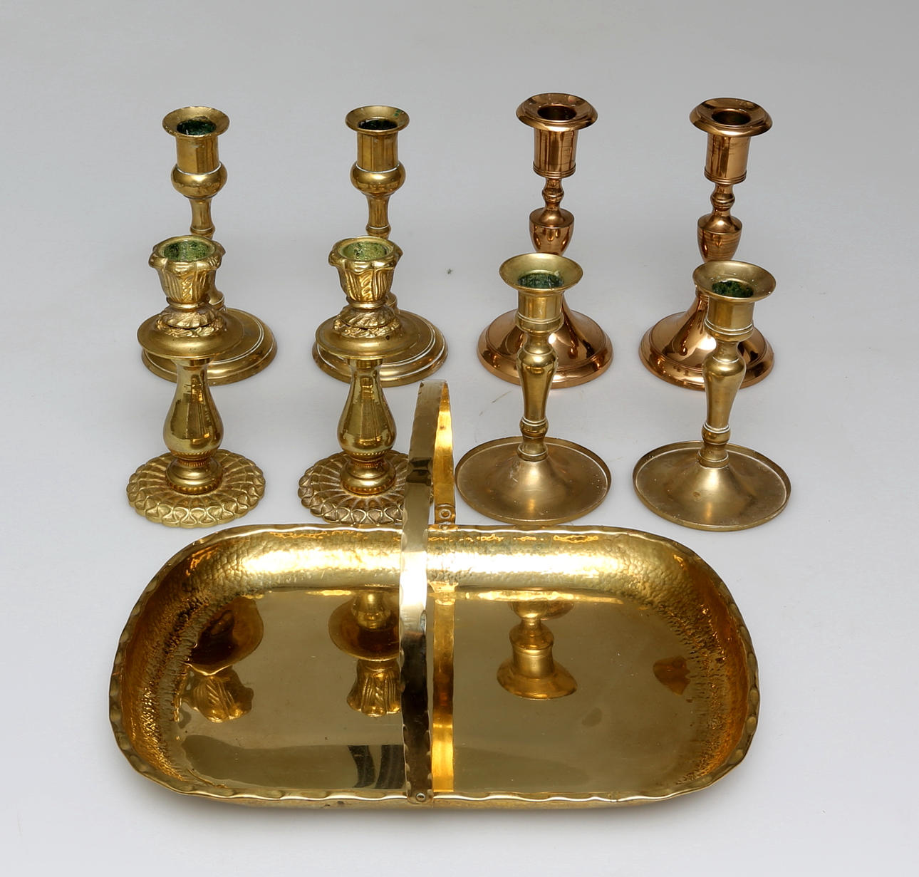 MÄSSINGSFÖREMÅL, 9 delar.