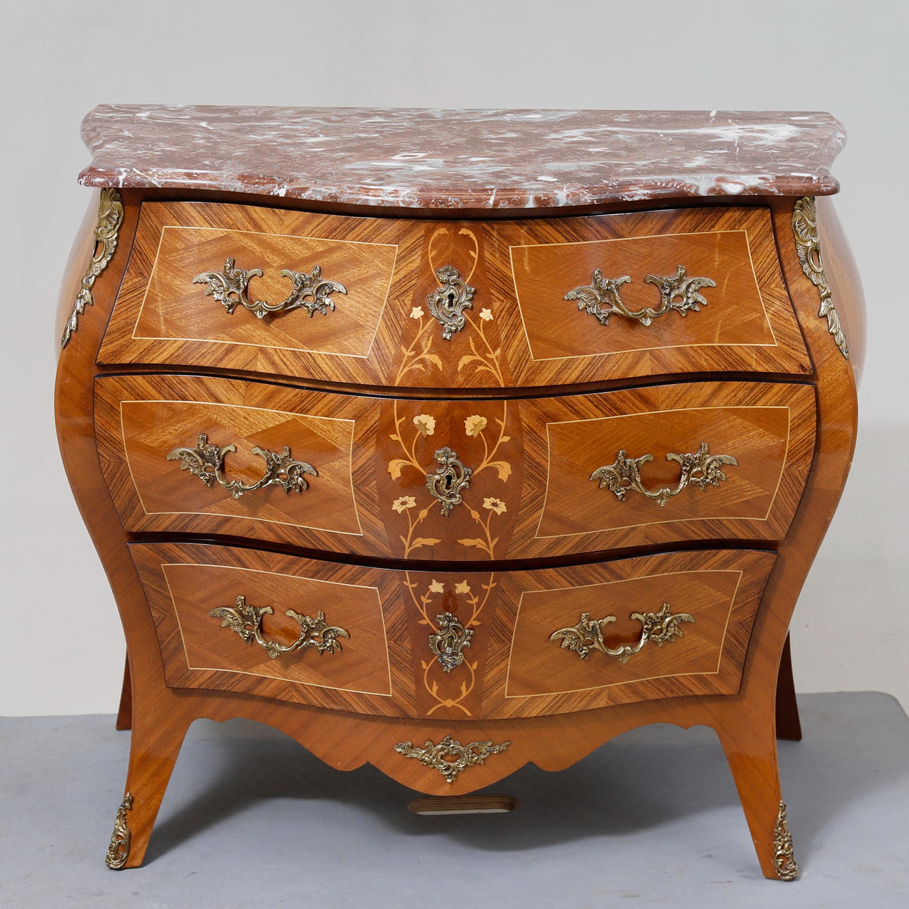 Chest of drawers, Rococo style, stone slab with profiled edge, mid-20th ...