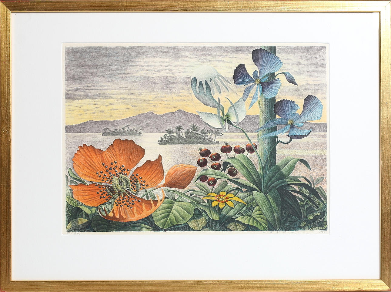 KARL AXEL PEHRSON. Blomstermotiv, färglitografi. Signerad, numrerad och daterad, Nr. 277/375, -77.