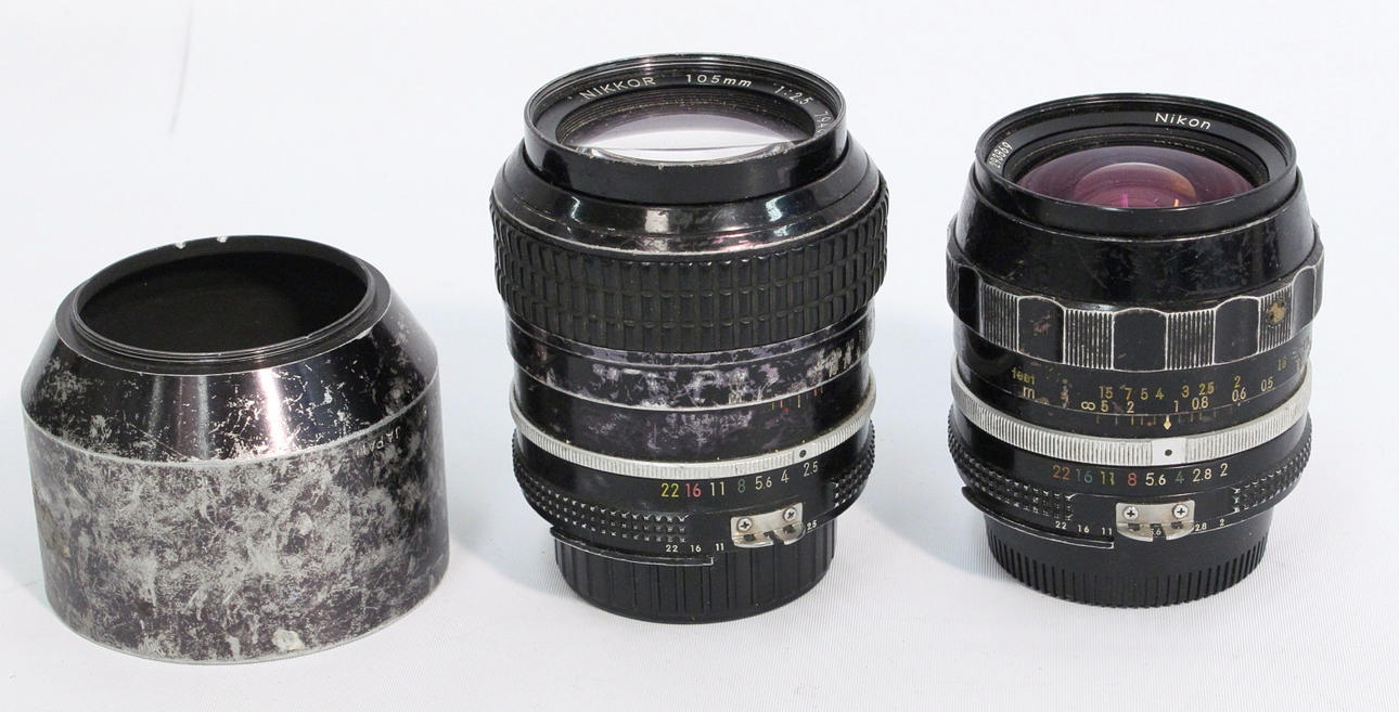 KAMERA OPTIK, Nikon 105/2.5, Nikon 28/2.0.