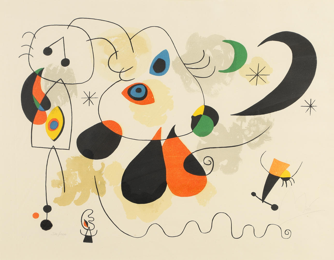 AFTER JOAN MIRO (1893-1983). (COMPOSITION).