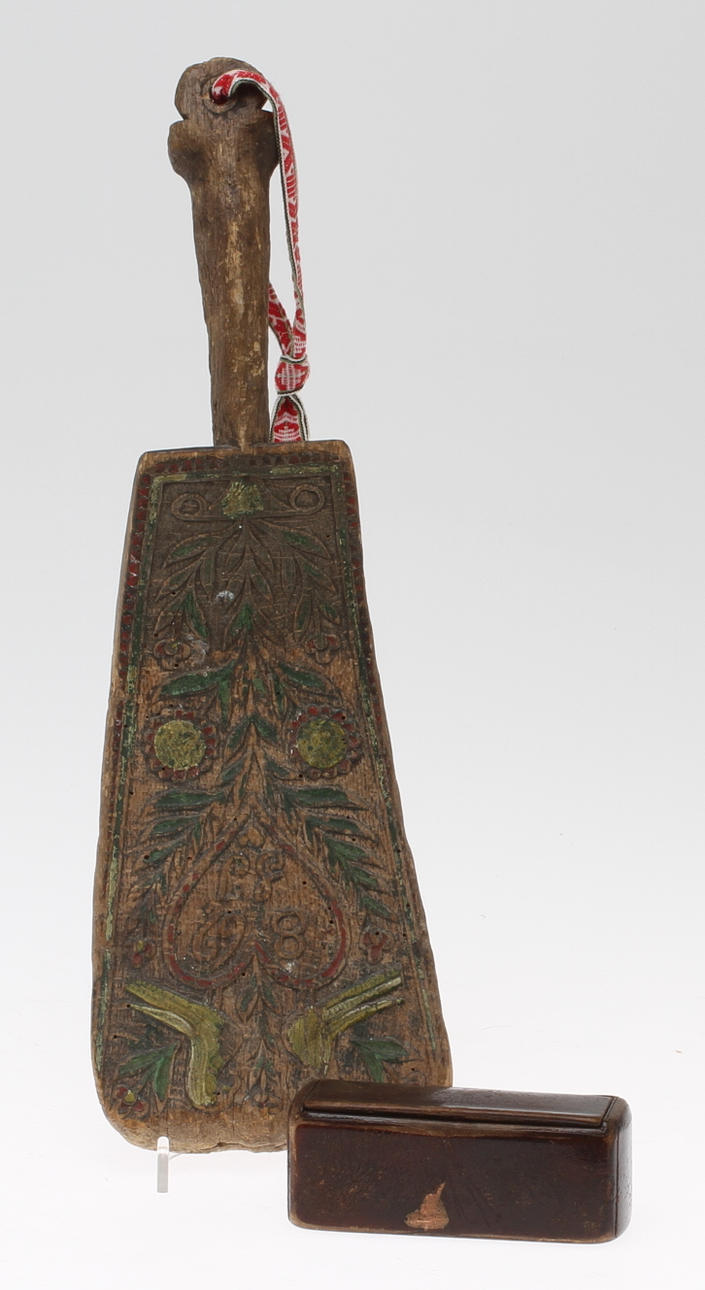 KLAPPTRÄ, allmoge, daterat 1862, DOSA.