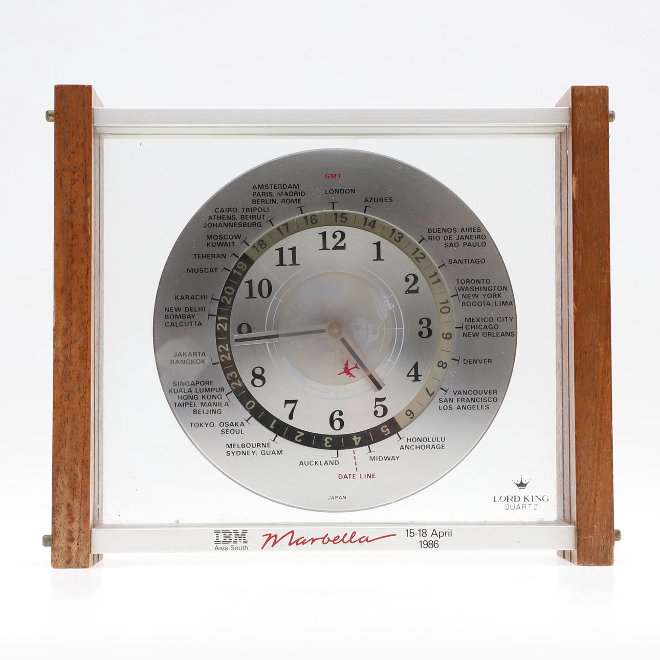 A 1980s LORD KING WORLD TIME CLOCK.