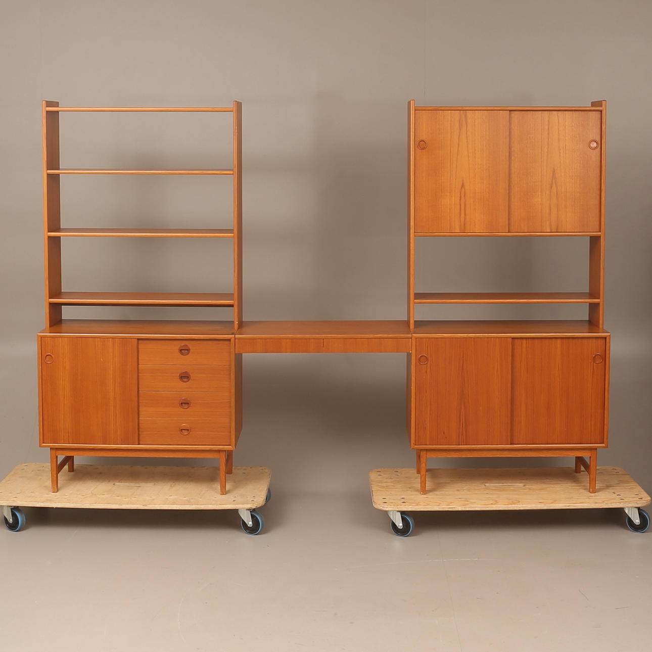 LIBRERÍA, teca, años 60.